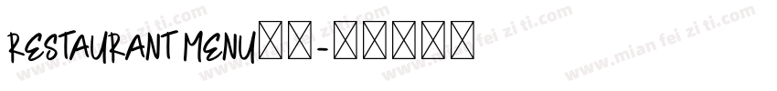 restaurant menu字体字体转换